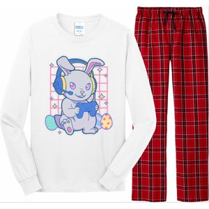 Cute Easter Bunny Rabbit Gamer Long Sleeve Pajama Set