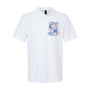 Cute Easter Bunny Rabbit Gamer Softstyle Adult Sport Polo