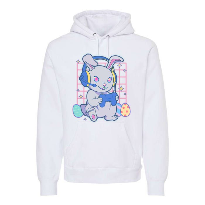 Cute Easter Bunny Rabbit Gamer Premium Hoodie