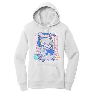 Cute Easter Bunny Rabbit Gamer Women's Pullover Hoodie