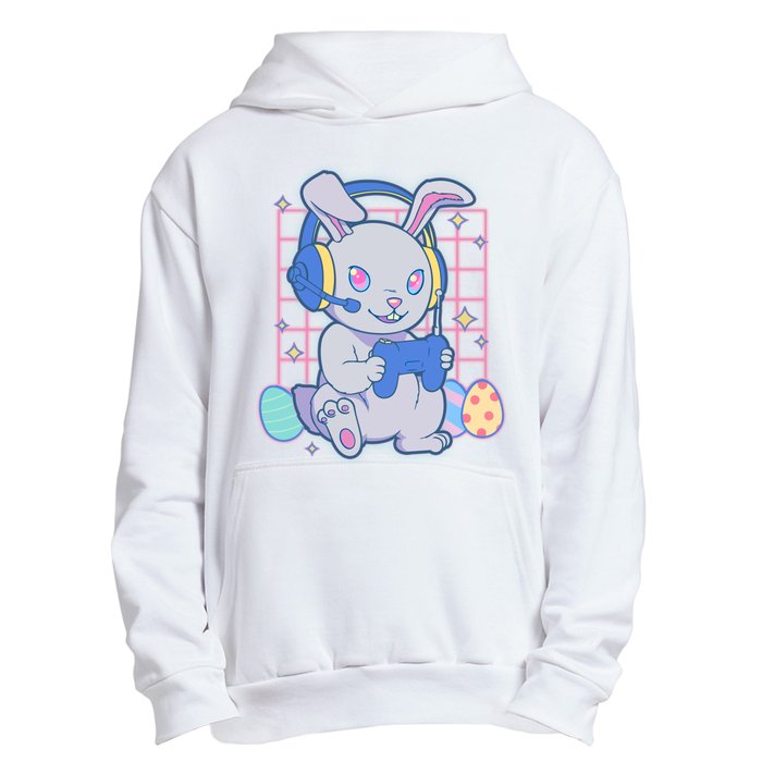 Cute Easter Bunny Rabbit Gamer Urban Pullover Hoodie