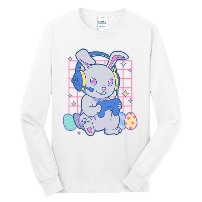 Cute Easter Bunny Rabbit Gamer Tall Long Sleeve T-Shirt