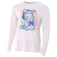 Cute Easter Bunny Rabbit Gamer Cooling Performance Long Sleeve Crew