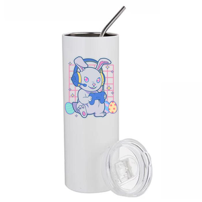 Cute Easter Bunny Rabbit Gamer Stainless Steel Tumbler