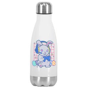 Cute Easter Bunny Rabbit Gamer Stainless Steel Insulated Water Bottle