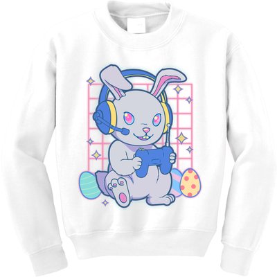 Cute Easter Bunny Rabbit Gamer Kids Sweatshirt