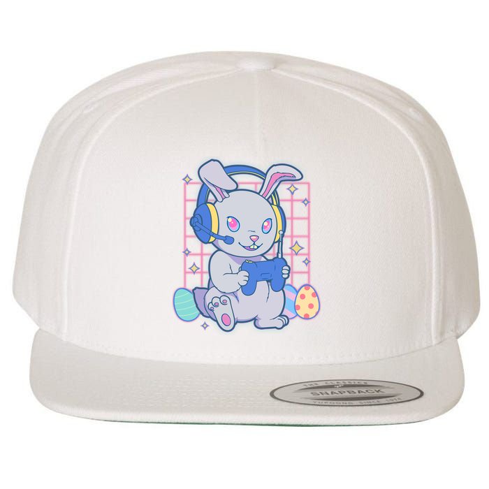 Cute Easter Bunny Rabbit Gamer Wool Snapback Cap