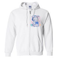 Cute Easter Bunny Rabbit Gamer Full Zip Hoodie