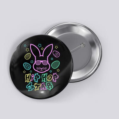 Cool Easter Bunny Graphic Hip Hop Star Gift Idea Button