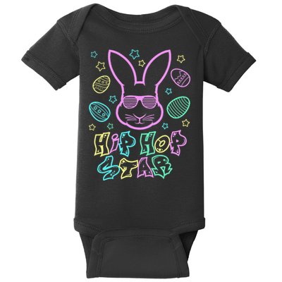 Cool Easter Bunny Graphic Hip Hop Star Gift Idea Baby Bodysuit