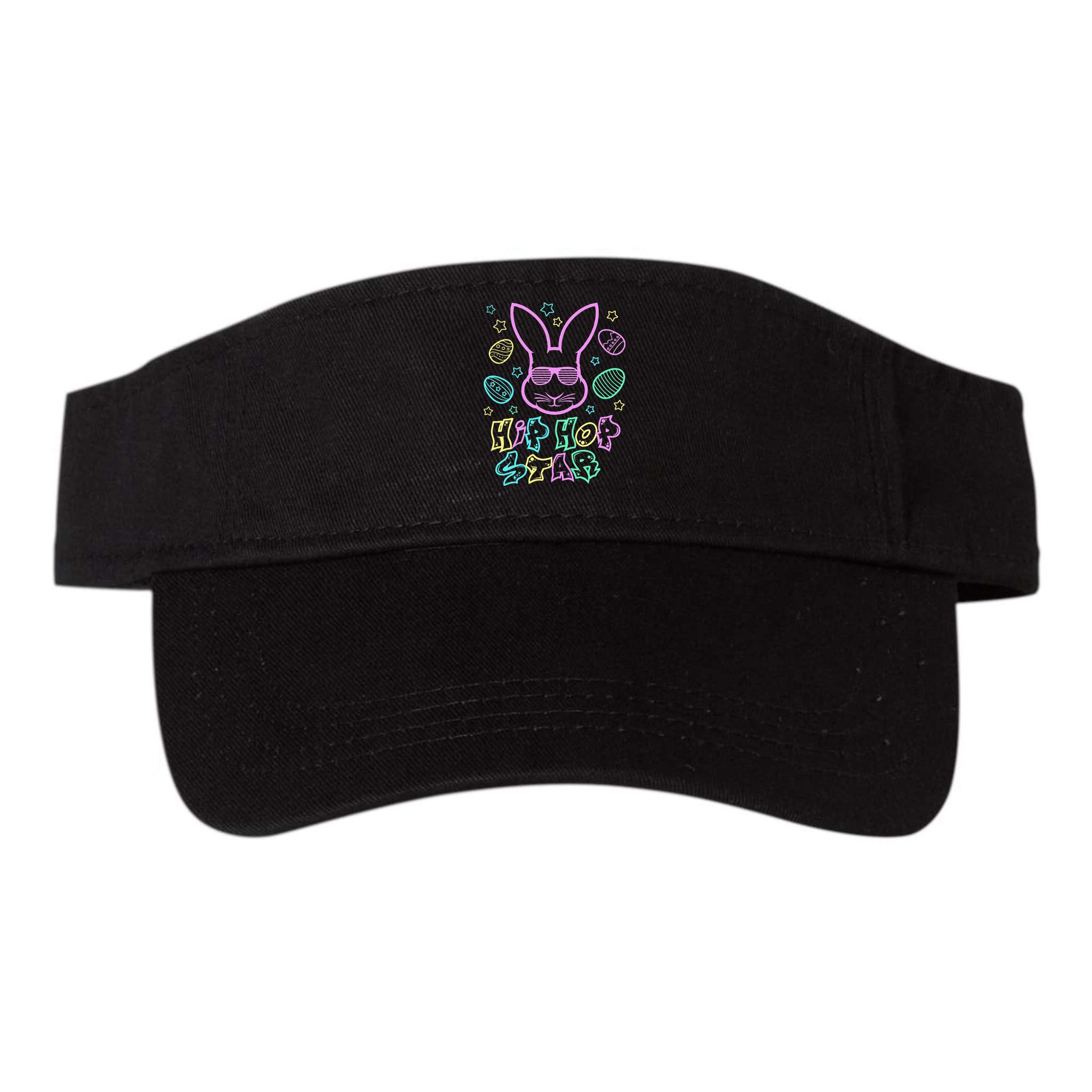 Cool Easter Bunny Graphic Hip Hop Star Gift Idea Visor