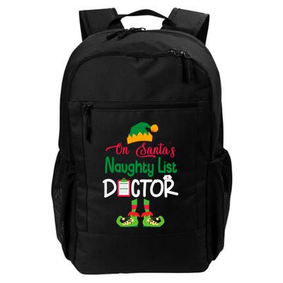 Cute Elf Body Merry Christmas On SantaS Naughty List Doctor Meaningful Gift Backpack