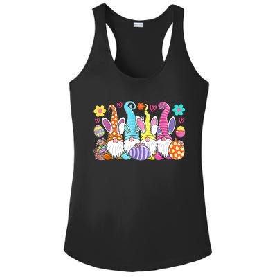 Cute Easter Bunny Spring Gnome Easter Egg Hunting And Basket Ladies PosiCharge Competitor Racerback Tank