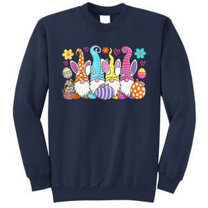 Cute Easter Bunny Spring Gnome Easter Egg Hunting And Basket Sweatshirt