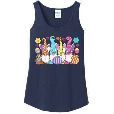 Cute Easter Bunny Spring Gnome Easter Egg Hunting And Basket Ladies Essential Tank