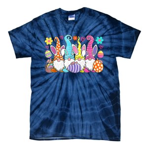 Cute Easter Bunny Spring Gnome Easter Egg Hunting And Basket Tie-Dye T-Shirt