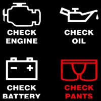 Check Engine Check Oil Check Battery Check Pants 16 in Basic Backpack