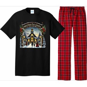 Christmas Eve Chapel Holiday Scene Pajama Set