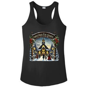 Christmas Eve Chapel Holiday Scene Ladies PosiCharge Competitor Racerback Tank