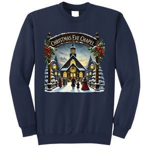 Christmas Eve Chapel Holiday Scene Sweatshirt