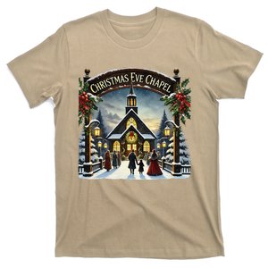 Christmas Eve Chapel Holiday Scene T-Shirt