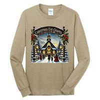 Christmas Eve Chapel Holiday Scene Tall Long Sleeve T-Shirt