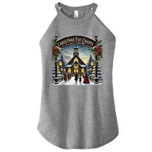 Christmas Eve Chapel Holiday Scene Women's Perfect Tri Rocker Tank