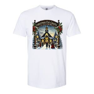 Christmas Eve Chapel Holiday Scene Softstyle CVC T-Shirt