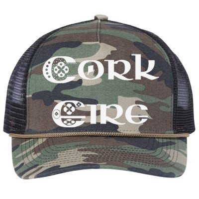 Cork Eire County Cork Ireland Retro Rope Trucker Hat Cap