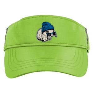 Cute Easter Cool Blue Bunny Rabbit Adult Drive Performance Visor