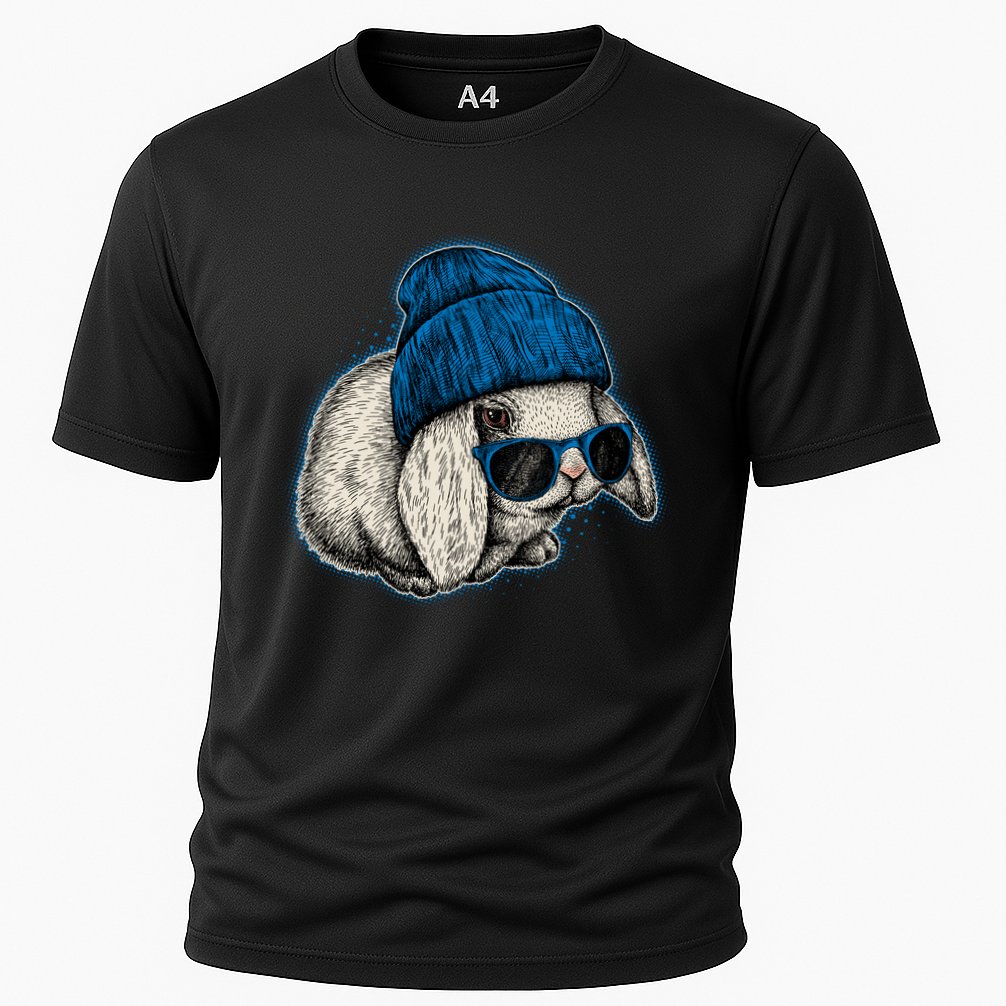 Cute Easter Cool Blue Bunny Rabbit Performance Shirt