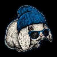 Cute Easter Cool Blue Bunny Rabbit Performance Shirt