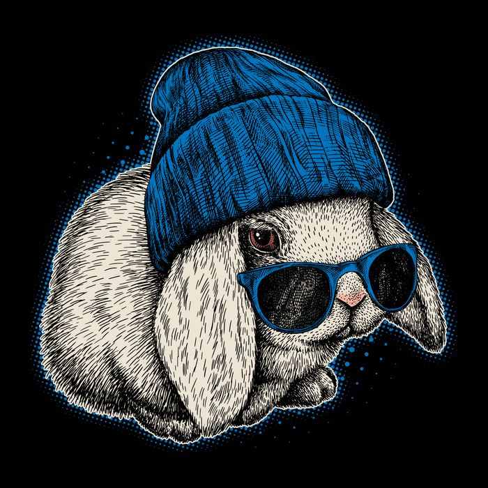 Cute Easter Cool Blue Bunny Rabbit Performance Shirt