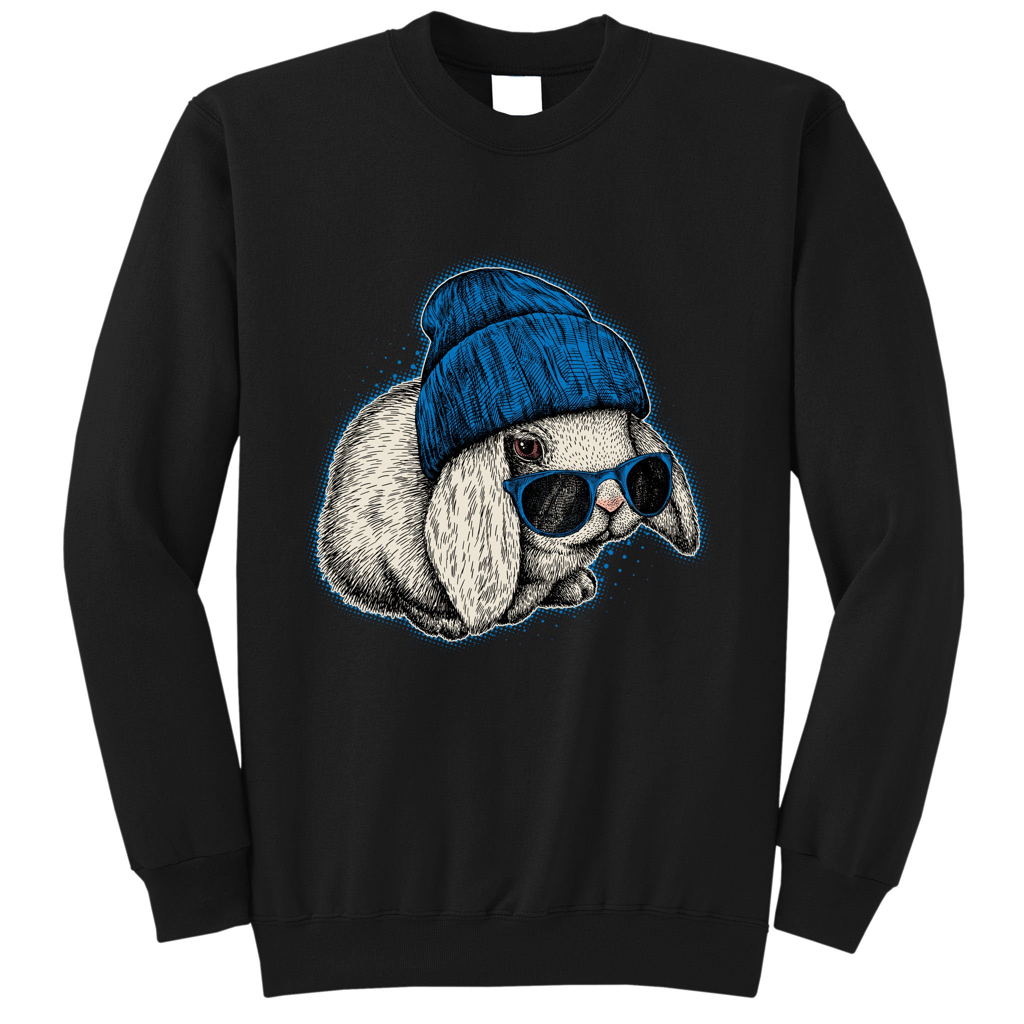 Cute Easter Cool Blue Bunny Rabbit Sweatshirt