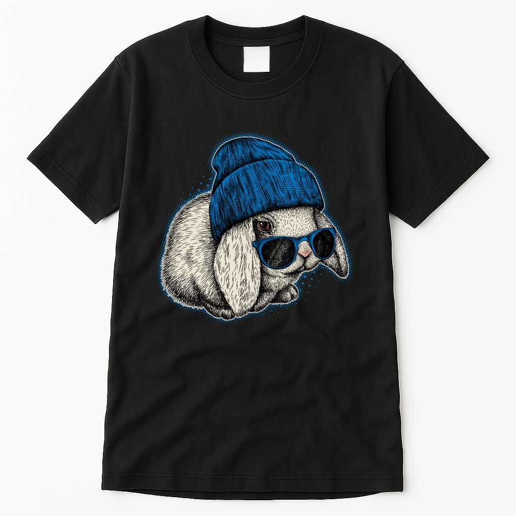Cute Easter Cool Blue Bunny Rabbit Tall T-Shirt