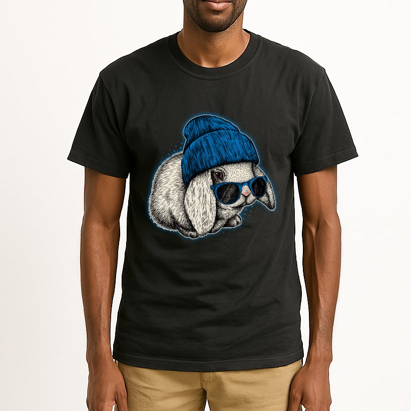 Cute Easter Cool Blue Bunny Rabbit Tall T-Shirt