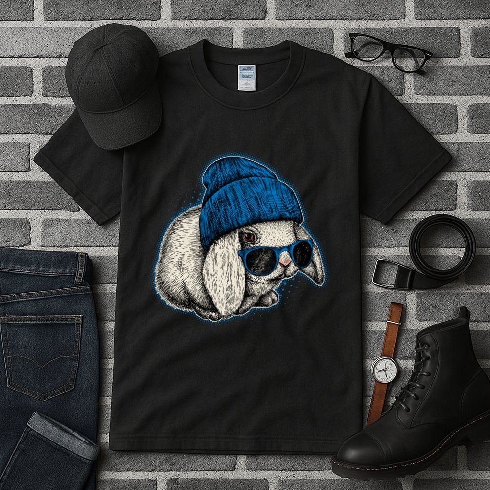 Cute Easter Cool Blue Bunny Rabbit Tall T-Shirt