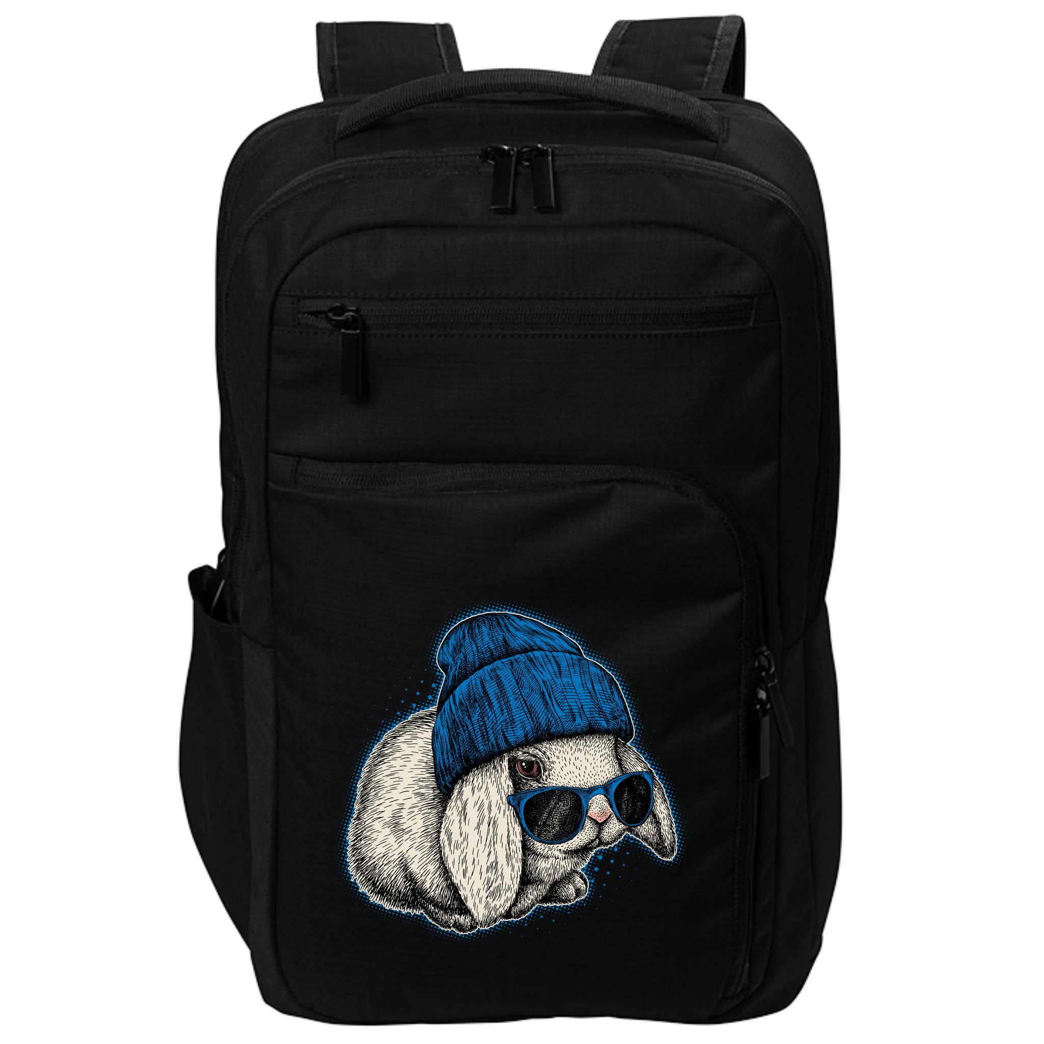 Cute Easter Cool Blue Bunny Rabbit Impact Tech Backpack