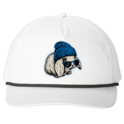 Cute Easter Cool Blue Bunny Rabbit Snapback Five-Panel Rope Hat