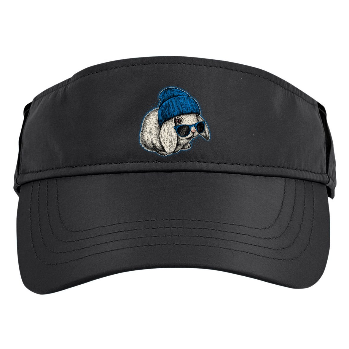 Cute Easter Cool Blue Bunny Rabbit Adult Drive Performance Visor