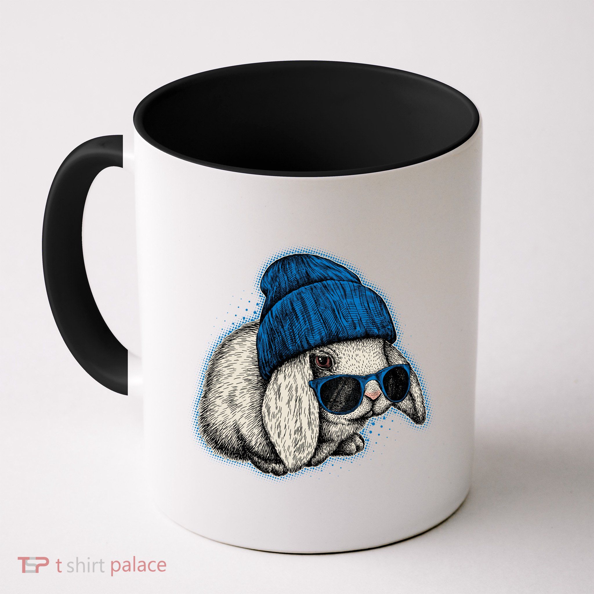 Cute Easter Cool Blue Bunny Rabbit Mug