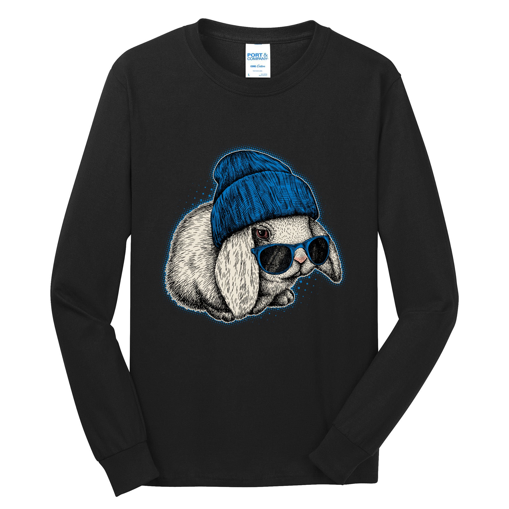 Cute Easter Cool Blue Bunny Rabbit Tall Long Sleeve T-Shirt
