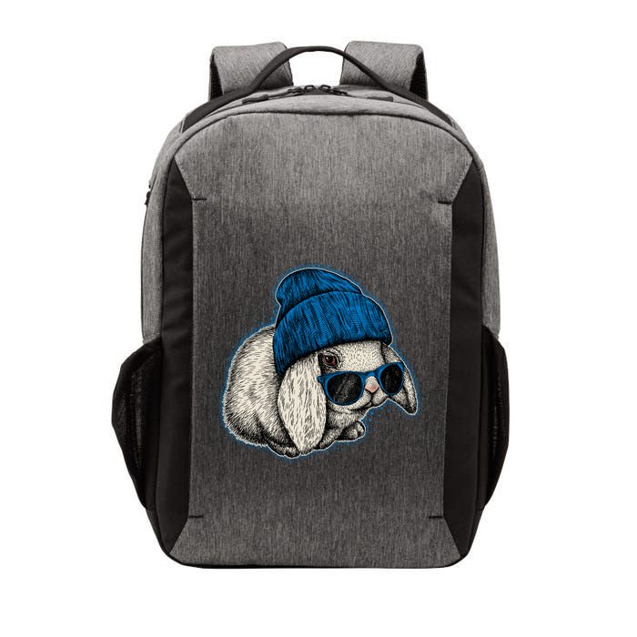 Cute Easter Cool Blue Bunny Rabbit Vector Backpack
