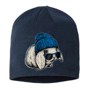 Cute Easter Cool Blue Bunny Rabbit Sustainable Beanie