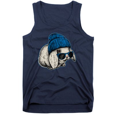 Cute Easter Cool Blue Bunny Rabbit Tank Top