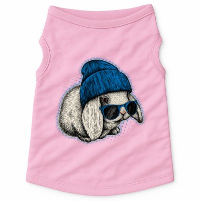 Cute Easter Cool Blue Bunny Rabbit Doggie Tank