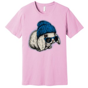 Cute Easter Cool Blue Bunny Rabbit Premium T-Shirt