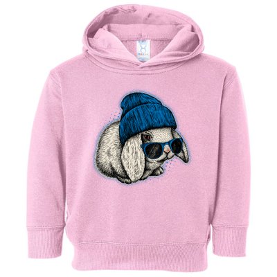 Cute Easter Cool Blue Bunny Rabbit Toddler Hoodie