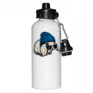 Cute Easter Cool Blue Bunny Rabbit Aluminum Water Bottle