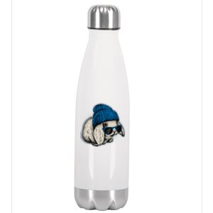 Cute Easter Cool Blue Bunny Rabbit Stainless Steel Insulated Water Bottle